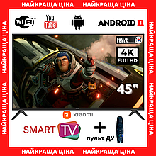 ТВ СМАРТ телевізор Xiaomi 45" FullHD SmartTV Android 11 + ТВ пульт WiFi Т2