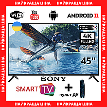 ТВ СМАРТ телевізор Sony 45" Smart TV/WiFi/FullHD/DVB-T2/C/S/ Android 11 + ТВ пульт