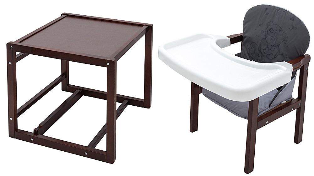Стільчик-трансформер Babyroom Вінні-220 тонований графіт / сірий (ведмедик з серцем)