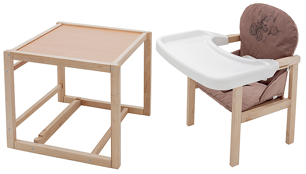 Стільчик-трансформер Babyroom Вінні-230 eko шоколад / капучино (ведмедик з будильником)