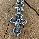 Срібний ланцюжок Лисий Хвост зі вставками личків святих і Хрестом, фото 7