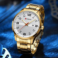 Чоловічий годинник Curren 8411 Gold-White