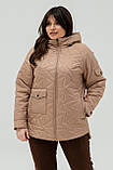 Жіноча демісезонна куртка Орлеан капучино, розмір 50, фото 2