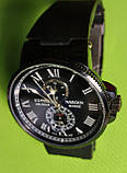 Чоловічий годинник Ulysse Nardin Maxi Marine ААА механічний з автопідзаводом на пластиковому браслеті, фото 2
