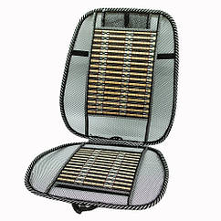 EL 100 657 / Накидка-масажер для автомобільного сидіння (бамбук), 47х130см ,чорний "мікс"