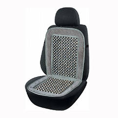 EL 100 659 / Накидка-масажер для автомобільного сидіння (кругла кісточка, велюр), 41.5х89см, сіра