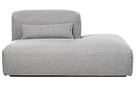 Модульный диван Рим открытый правый шезлонг серебристо серый