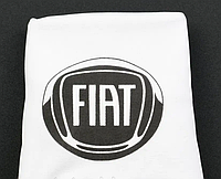 Чехол подголовника с логотипом Fiat белый (2 шт.)