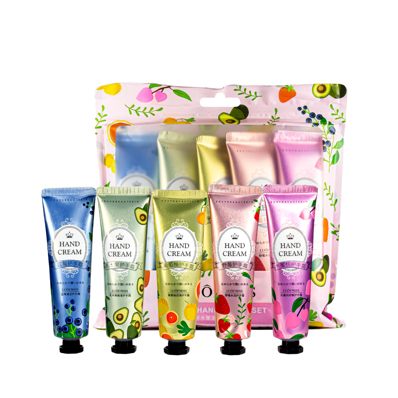 Набір кремів для рук Luofmiss із квітковими екстрактами 30 мл, фото 1