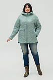 Жіноча стильна куртка Орлеан ментол, розміри 50,52, фото 7