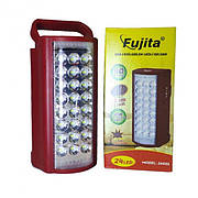 Ліхтар переносний акумуляторний Fujita 2606L світлодіодний з повербанком 24 LED, червоний