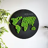 Панно для інтер'єрного декору з моху «Карта світу», P33, фото 2