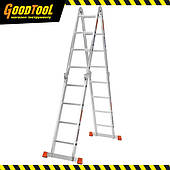 Драбина-трансформер алюмінієва BLUETOOLS (4х4 сходинки)
