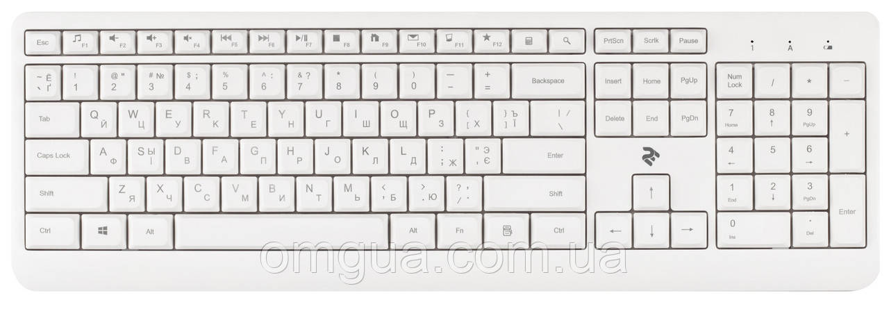 Клавіатура 2E KS220 WL White