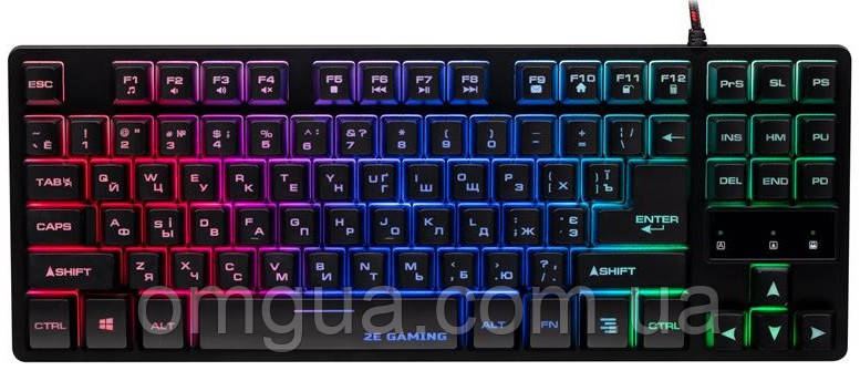 Клавіатура 2E GAMING KG290 87 keys LED USB Black UKR