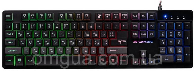 Клавіатура 2E GAMING KG280 LED USB Black UKR