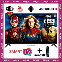 Смарт телевизор Liberton 45" Smart-TV/Full HD/DVB-T2/USB Android 13.0 + ТВ пульт