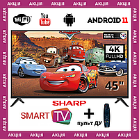 Смарт телевизор Sharp 45" Smart-TV/Full HD/DVB-T2/USB Android 13.0 + ТВ пульт