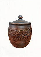 Банка глиняна для зберігання з блиском