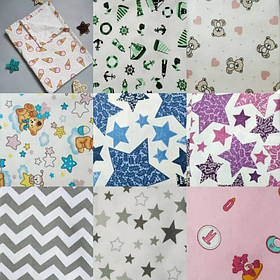 Дитяча багаторазова непромокальна пелюшка в ліжечко, коляску, на столик 50 х 70 см BST Різні кольори