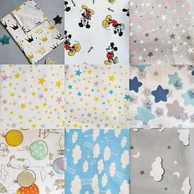 Дитяча багаторазова непромокальна пелюшка в ліжечко, коляску 100 х 70 см BST Різні кольори