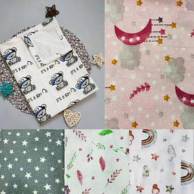 Дитяча багаторазова непромокальна пелюшка в ліжечко, коляску 100 х 70 см BST Різні кольори