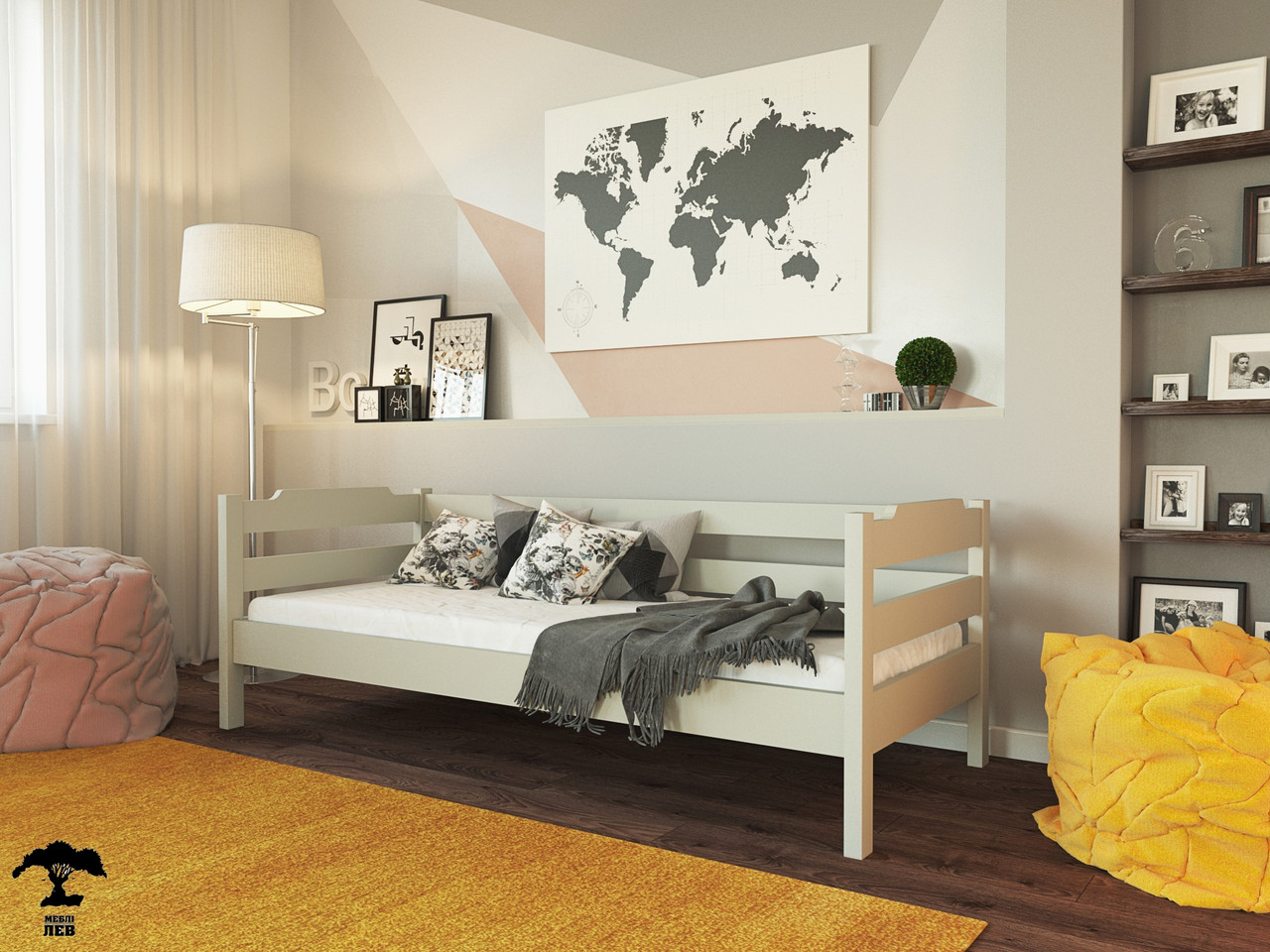 Дитяче ліжко Мілена з бука, фото 1