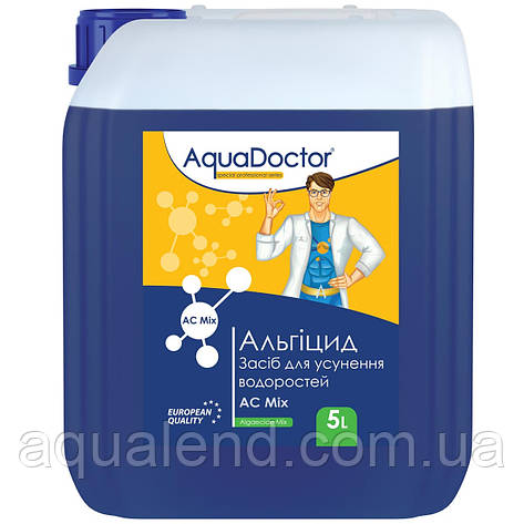 Альгіцид (альгекс) AquaDoctor AC MIX 5 л проти водоростей і зелені в басейні, фото 1