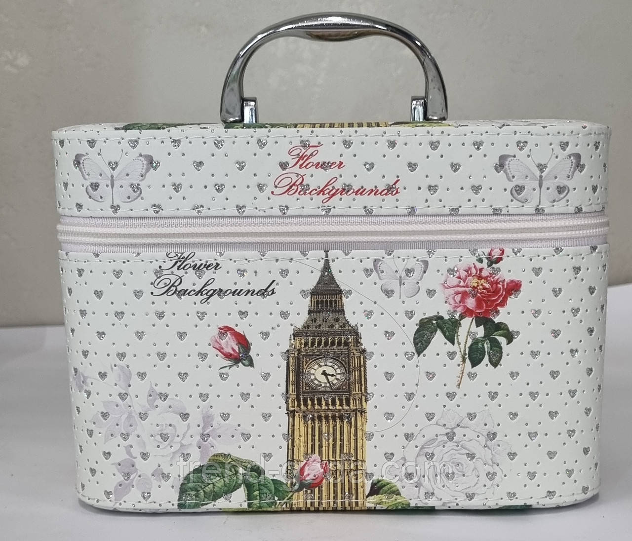 Скринька для прикрас Сундучок косметичка валізка на змійці, годинник Біг Бен, фото 1