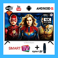 АКЦИЯ! Пульт + телевизор Liberton 45" Smart-TV/Full HD/DVB-T2/USB Android 13.0 + ТВ пульт