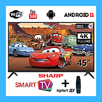 АКЦИЯ! Пульт + телевизор Sharp 45" Smart-TV/Full HD/DVB-T2/USB Android 13.0 + ТВ пульт