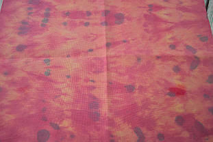 Тканина ручного фарбування розмір 33х46см основа Lugana колір "Сонячне затемнення"