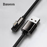 Кабель г-образный Lightning на USB 2.4A для IPhone/IPad Baseus 1м (черный)