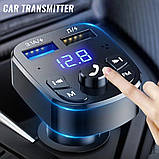 FM Модулятор Car Bluetooth CCZ000063 Handsfree USB 3.1A, фото 3