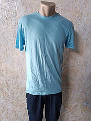Футболка чоловіча однотонна (блакитна)