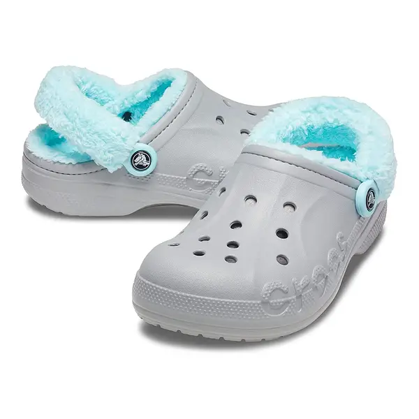 Crocs Baya Lined Fuzz Strap Clogs 36