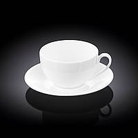 Чашка чайная фарфоровая с блюдцем Wilmax 250 мл (WL-993000)