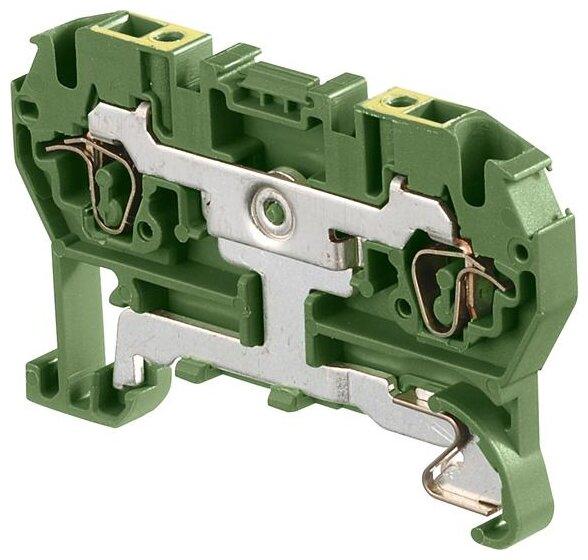 Клемник ABB D6/8.P.2L з 2 пружинами до 6 мм. кв., Земля (1SNA290089R0400)