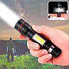 Ручний акумуляторний ліхтарик з USB зарядкою та ZOOM, BL 520 / Світлодіодний ліхтар із зумом та бічним підсвічуванням, фото 2