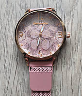 Женские часы сетчатый ремешок с магнитной застёжкой