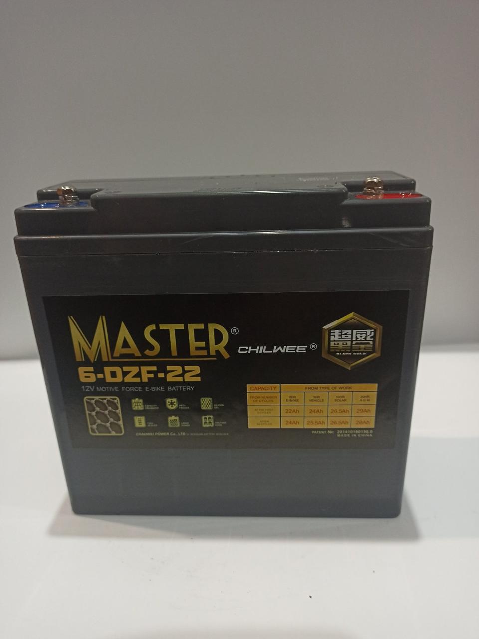 Тяговий акумулятор 12 V 22.0 Ah Master 6DZF22.0, фото 1