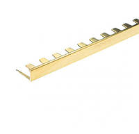 Куточок Г-подібний гнучкий латунь для плитки 10 мм 2.5 м MOP10 Pawotex