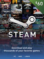 Steam Gift Card GLOBAL 60 USD - Steam Key - For USD Currency Only