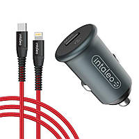 Автомобильное зарядное устройство Intaleo CCGQPD120L + кабель Type-C to Lightning - Grey