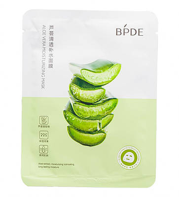 Відновлювальна Тканинна Маска з екстрактом Алое BPDE, заспокійлива, усуває сухість, 25g