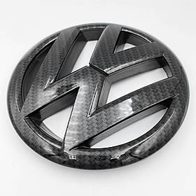 Емблема перед, значок решітки радіатора VW Volkswagen (Фольцваген) 145 мм TIGUAN 2007-2012 Карбон