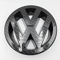 Емблема перед, значок решітки радіатора VW Volkswagen 125 мм GOLF 5, Polo, Touran, CADDY, EOS Карбон, фото 2