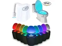 LED подсветка для унитаза с датчиком движения Light Bowl 8 цветов ночник для туалета RGB
