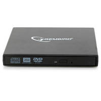 Пристрій (USB) DVD+/-RW GEMBIRD DVD-USB-02, Slim Black USB 2.0 BOX (External)