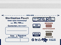 Пакеты для стерилизации белые 60х100 ProSteril, для паровой, воздушной, этиленоксидной 100 шт